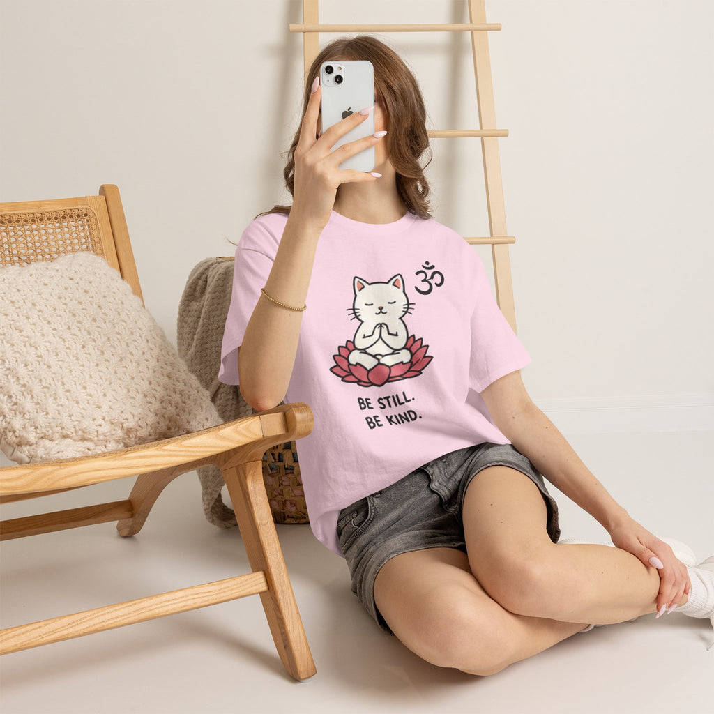 Copy of Zen Cat T-Shirt — "Be Still. Be Kind." Meditation Tee