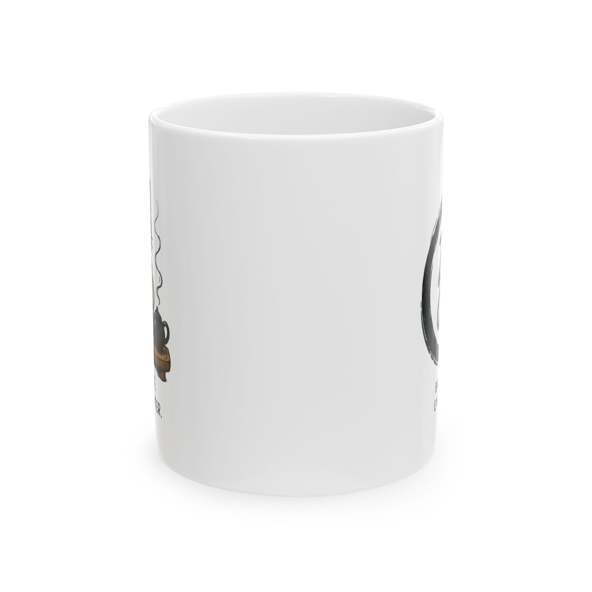 Cat Coffee Mug – Cute Cat Drinking Coffee Ceramic Mug (11oz & 15oz)