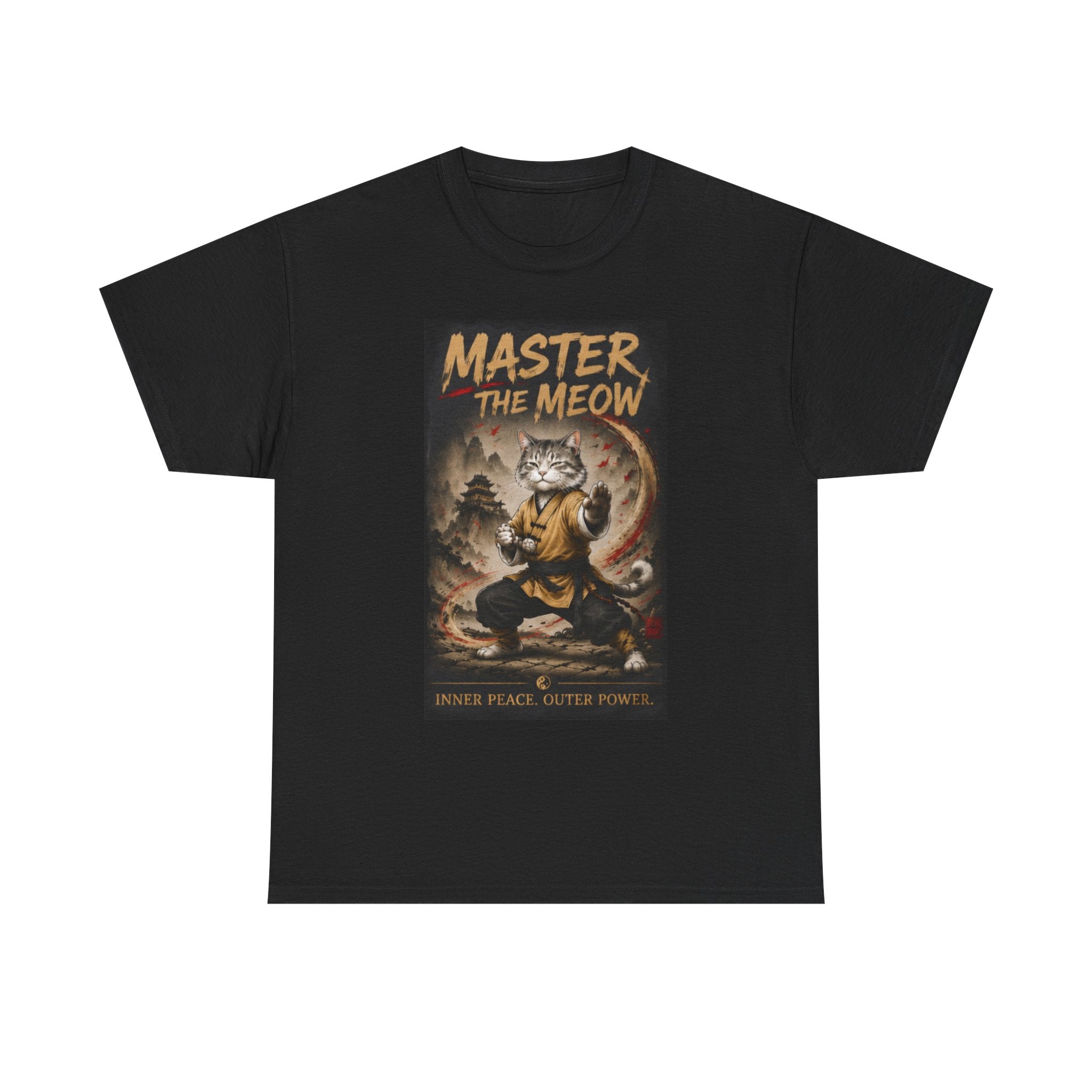 Master the Meow T-Shirt — Zen Cat Martial Arts Tee