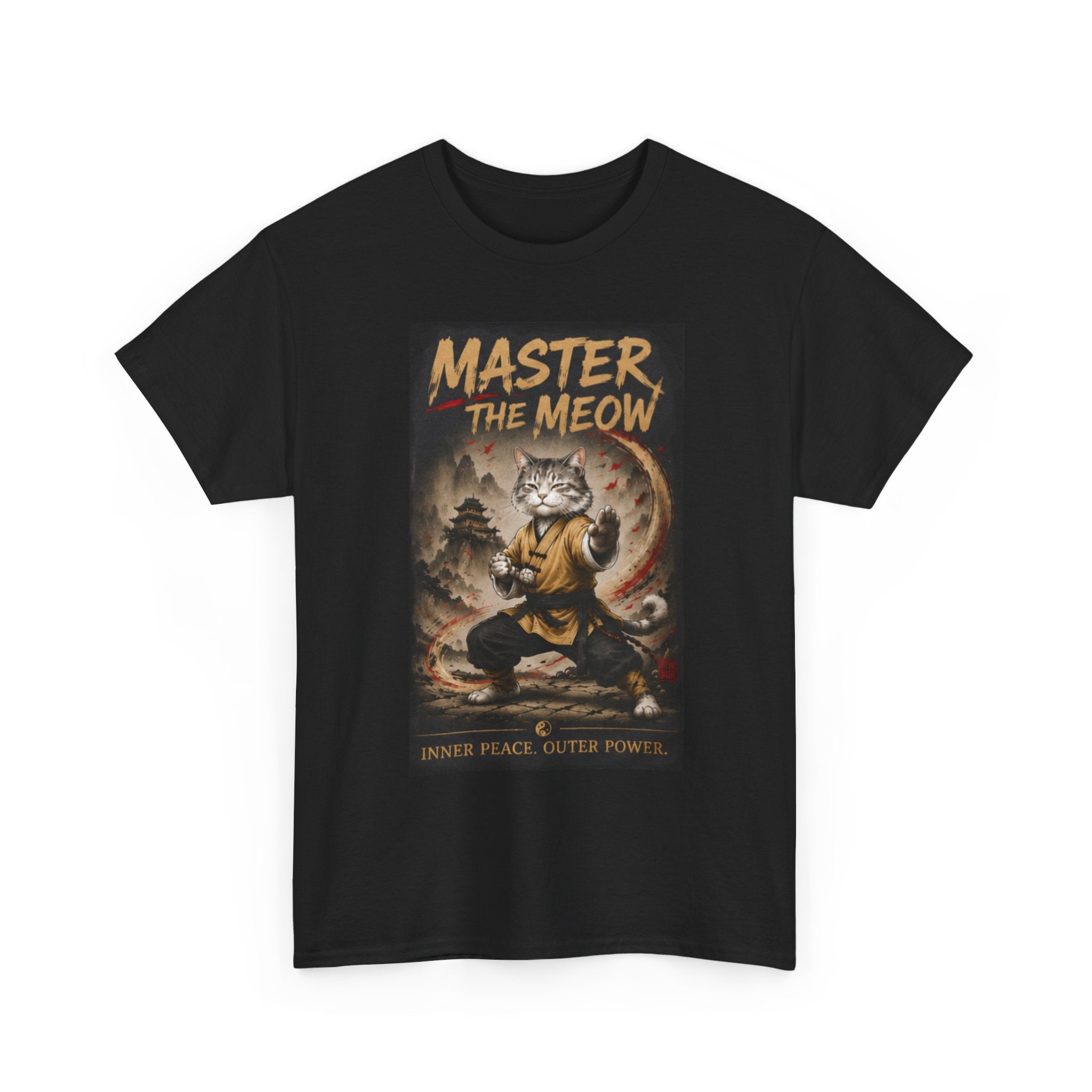 Master the Meow T-Shirt — Zen Cat Martial Arts Tee