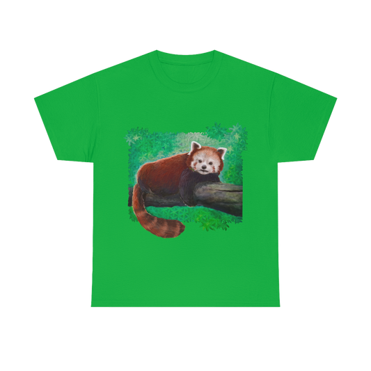 Red Panda.                                                  Unisex Heavy Cotton Tee - Lenzart