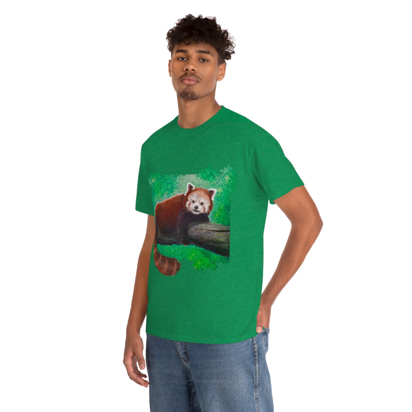 Red Panda.                                                  Unisex Heavy Cotton Tee - Lenzart
