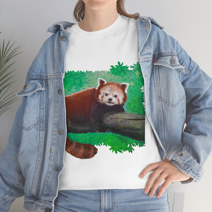 Red Panda.                                                  Unisex Heavy Cotton Tee - Lenzart