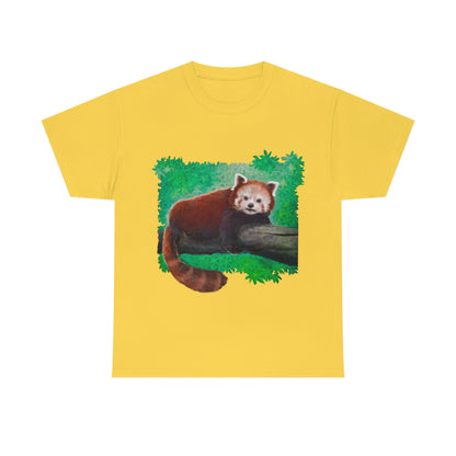 Red Panda.                                                  Unisex Heavy Cotton Tee - Lenzart