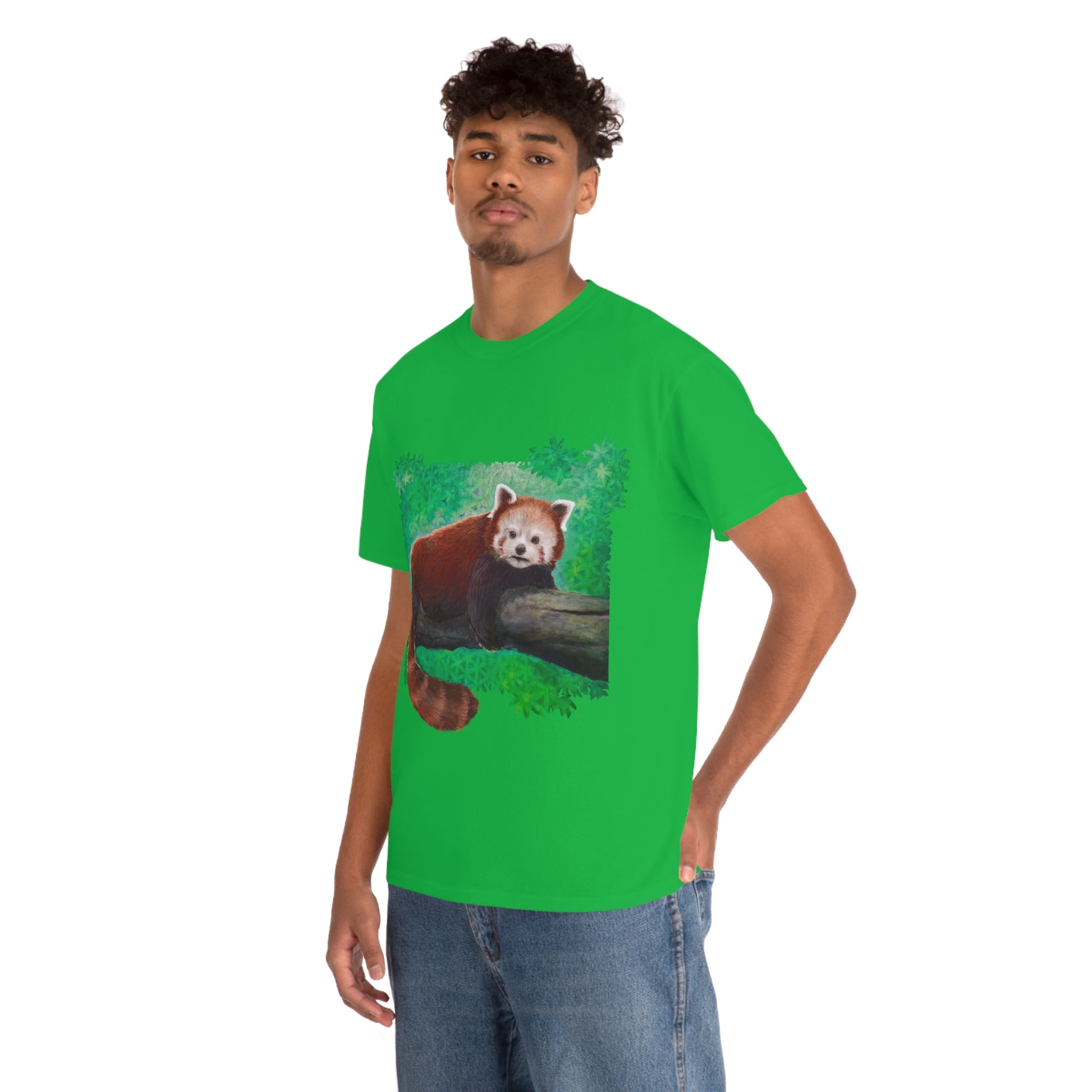 Red Panda.                                                  Unisex Heavy Cotton Tee - Lenzart