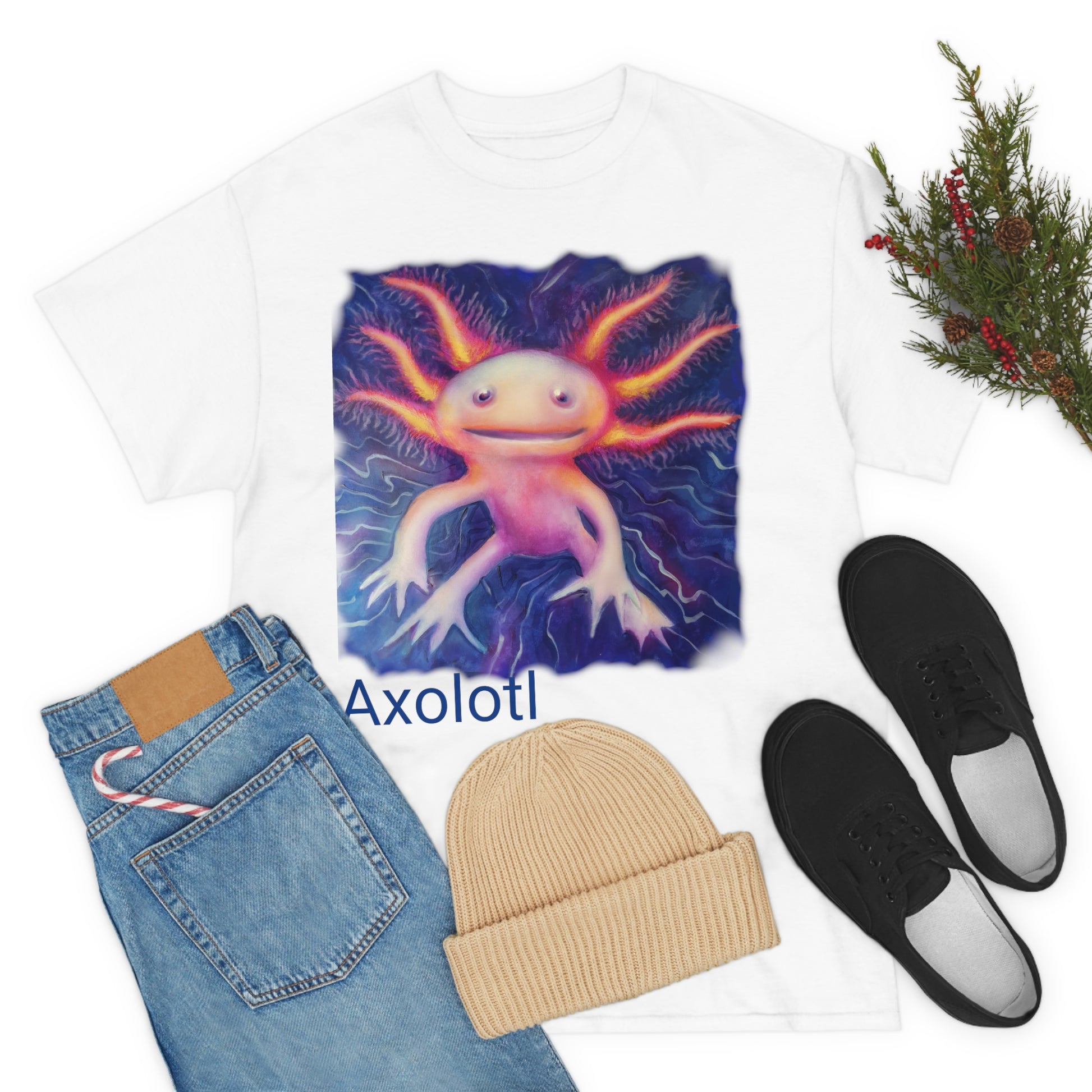 Axolotl                                               Unisex Heavy Cotton Tee - Lenzart