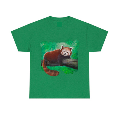 Red Panda.                                                  Unisex Heavy Cotton Tee - Lenzart