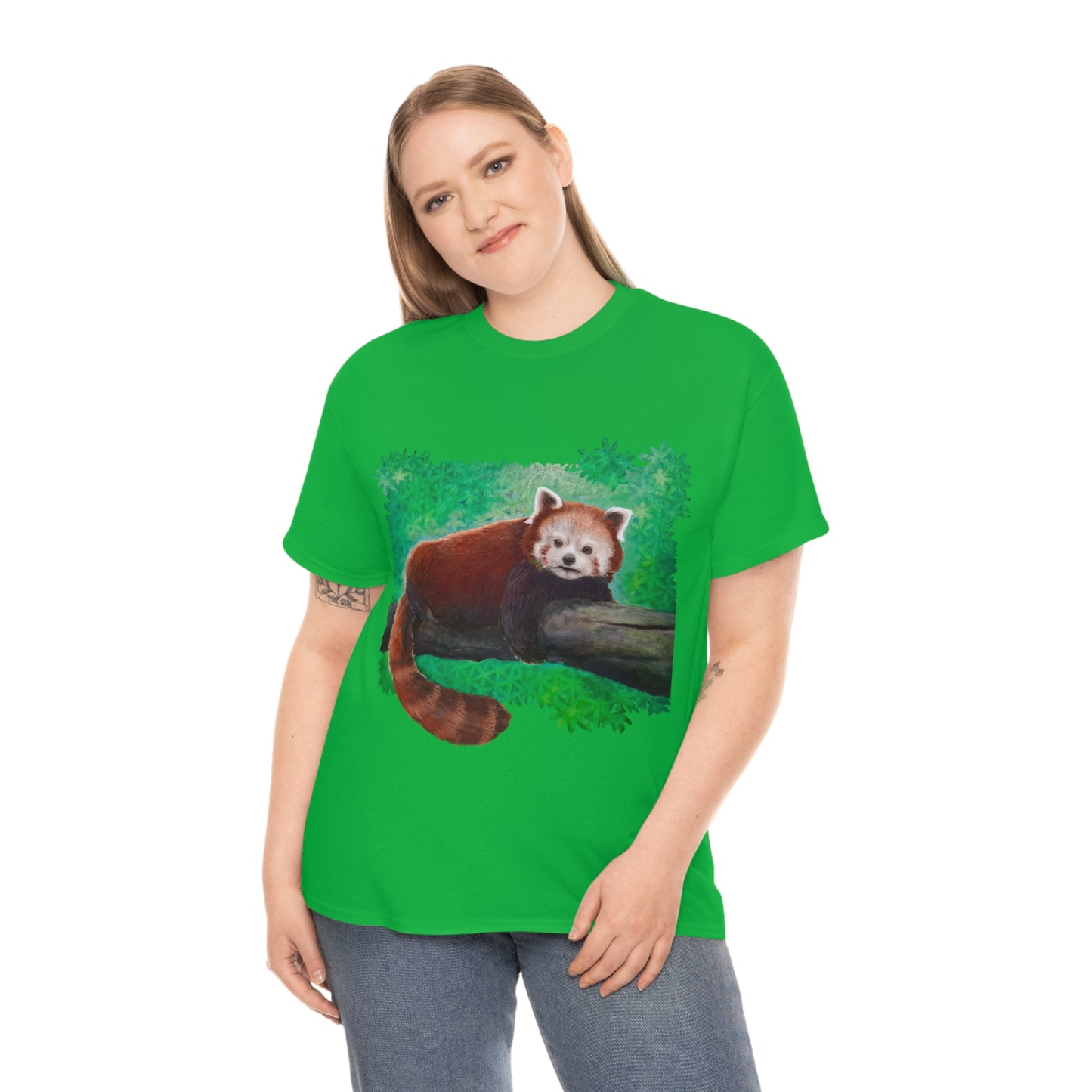 Red Panda.                                                  Unisex Heavy Cotton Tee - Lenzart