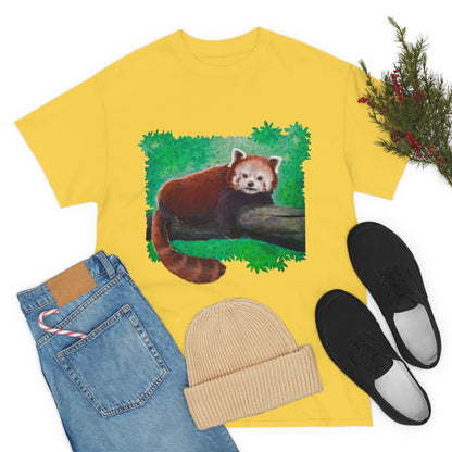 Red Panda.                                                  Unisex Heavy Cotton Tee - Lenzart
