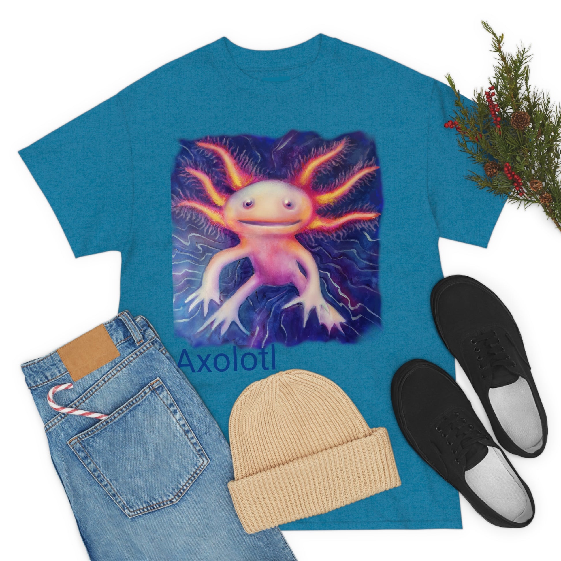 Axolotl                                               Unisex Heavy Cotton Tee - Lenzart
