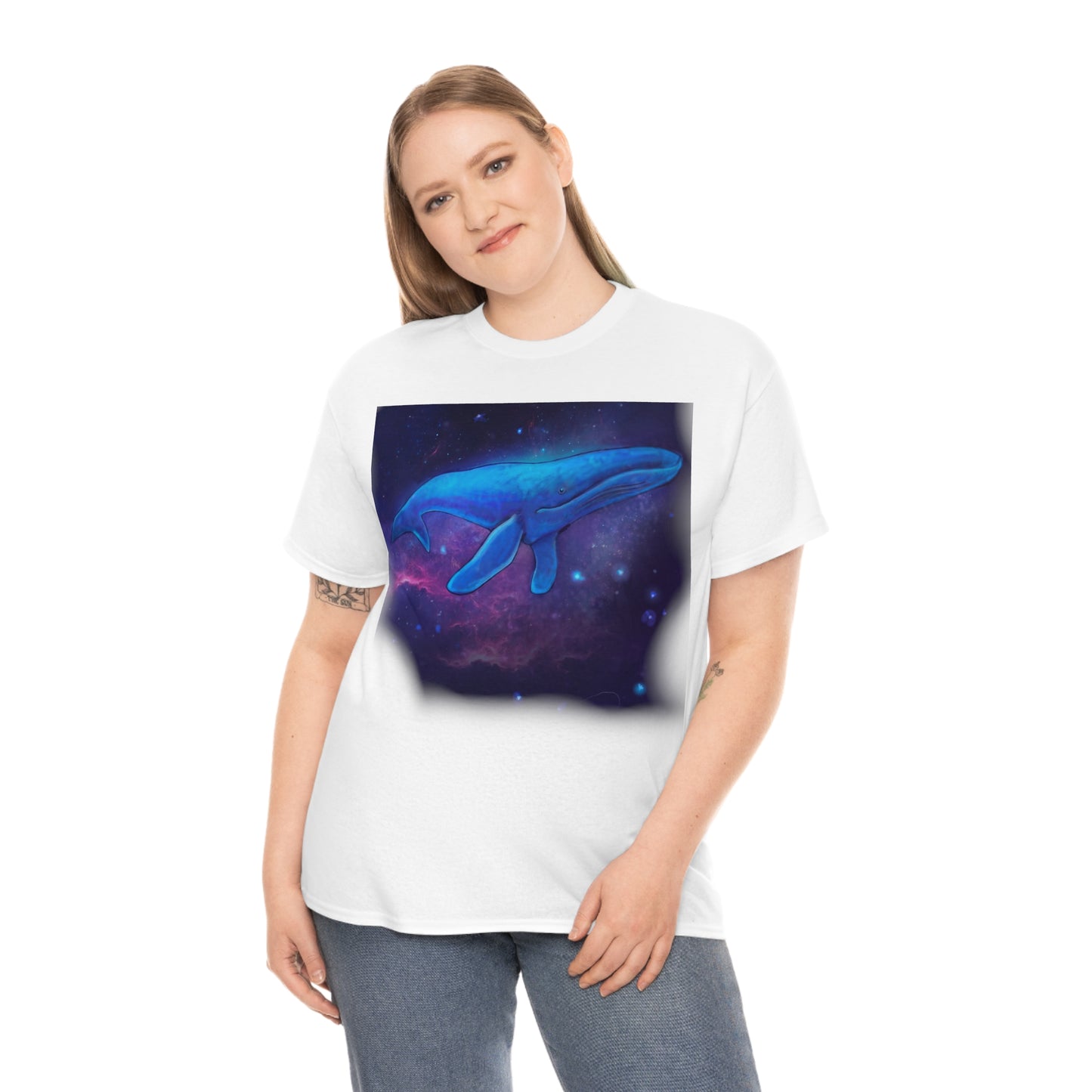 Blue Whale.                                      Unisex Heavy Cotton Tee - Lenzart