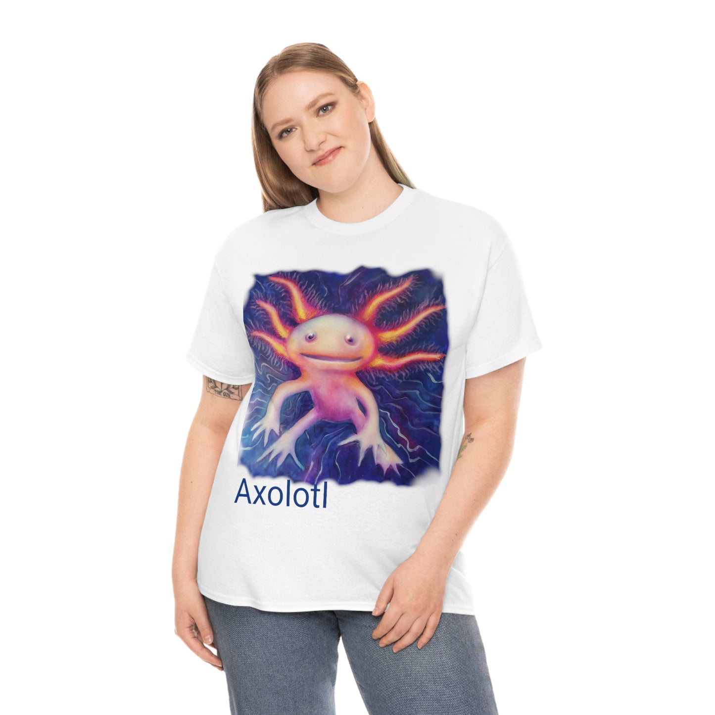 Axolotl                                               Unisex Heavy Cotton Tee - Lenzart