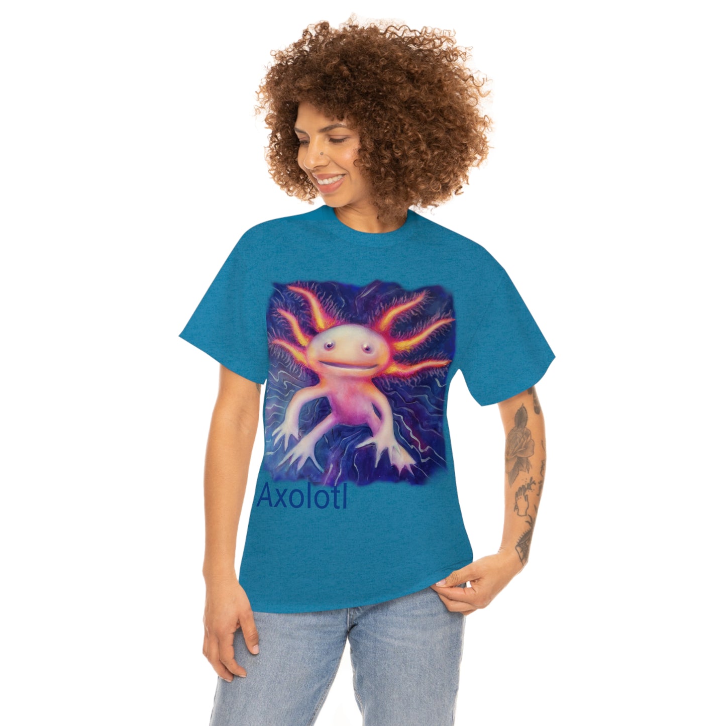 Axolotl                                               Unisex Heavy Cotton Tee - Lenzart