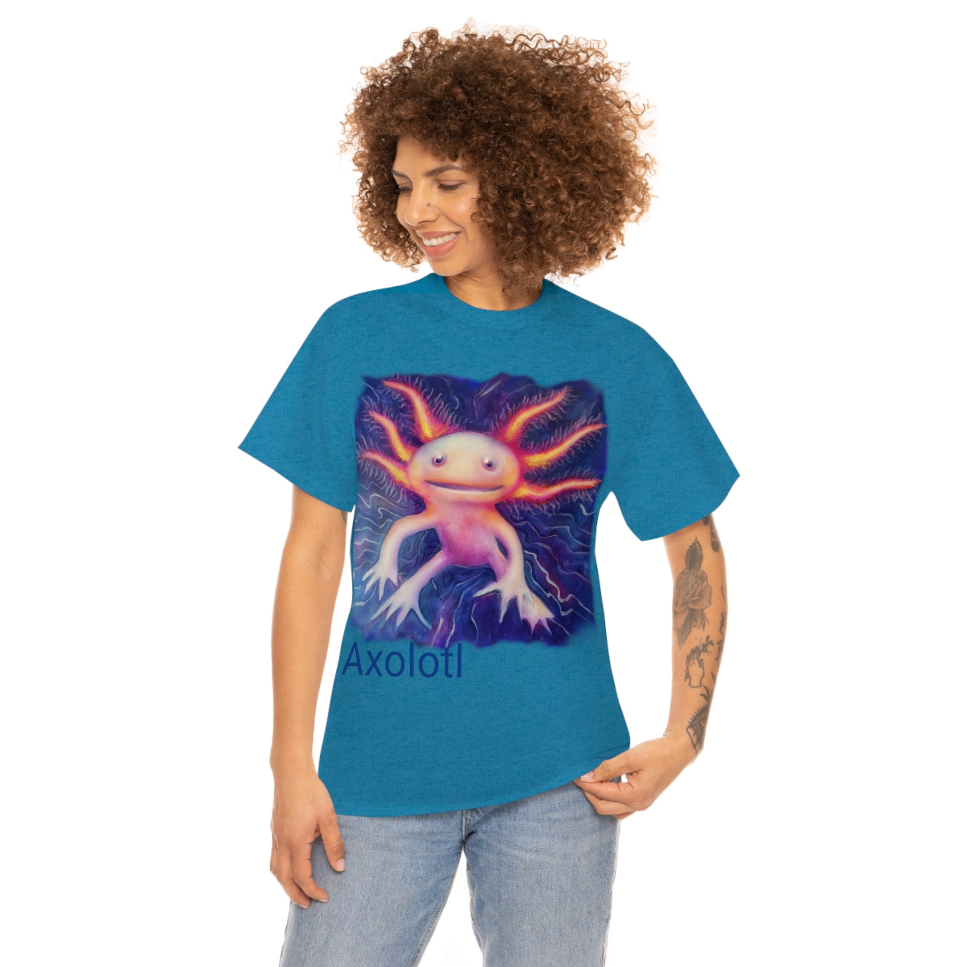 Axolotl                                               Unisex Heavy Cotton Tee - Lenzart