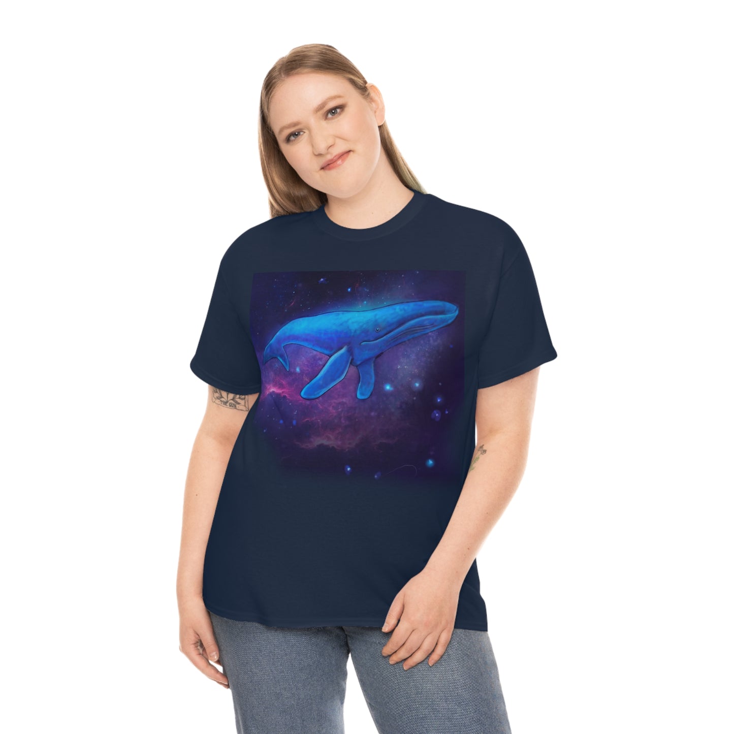 Blue Whale.                                      Unisex Heavy Cotton Tee - Lenzart
