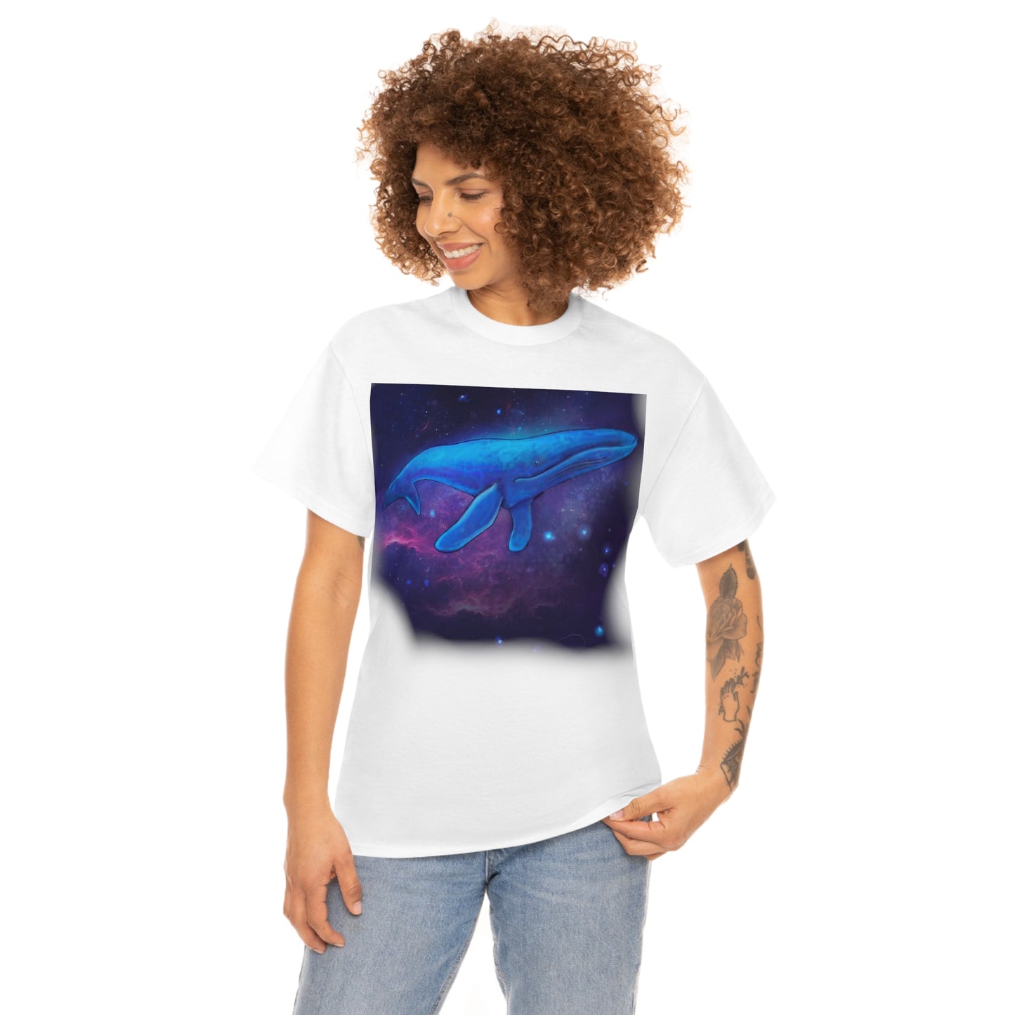Blue Whale.                                      Unisex Heavy Cotton Tee - Lenzart