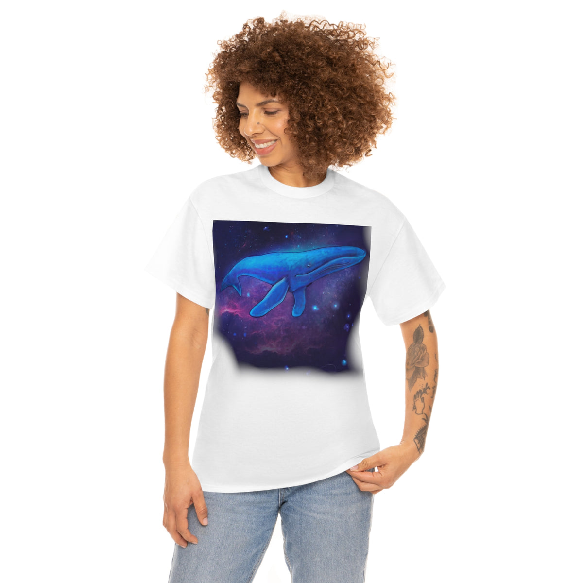 Blue Whale.                                      Unisex Heavy Cotton Tee - Lenzart