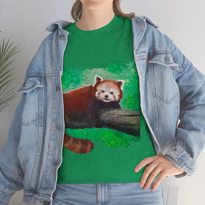 Red Panda.                                                  Unisex Heavy Cotton Tee - Lenzart