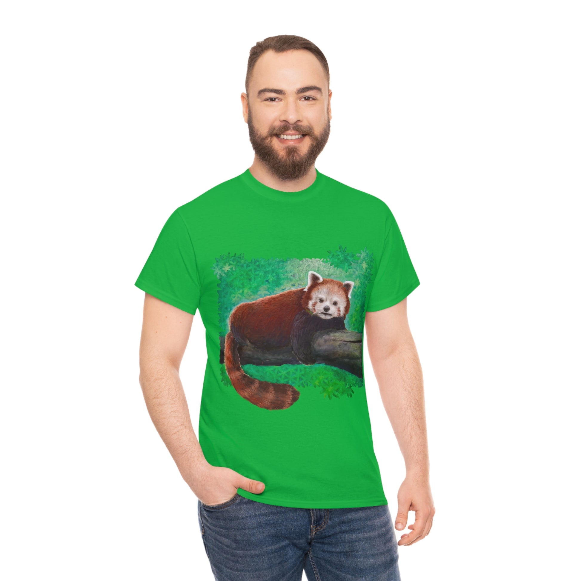 Red Panda.                                                  Unisex Heavy Cotton Tee - Lenzart