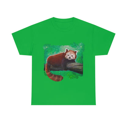 Red Panda.                                                  Unisex Heavy Cotton Tee - Lenzart