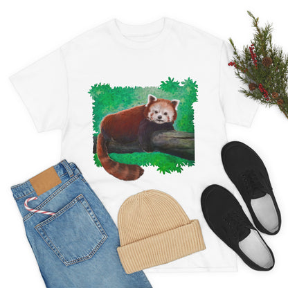 Red Panda.                                                  Unisex Heavy Cotton Tee - Lenzart