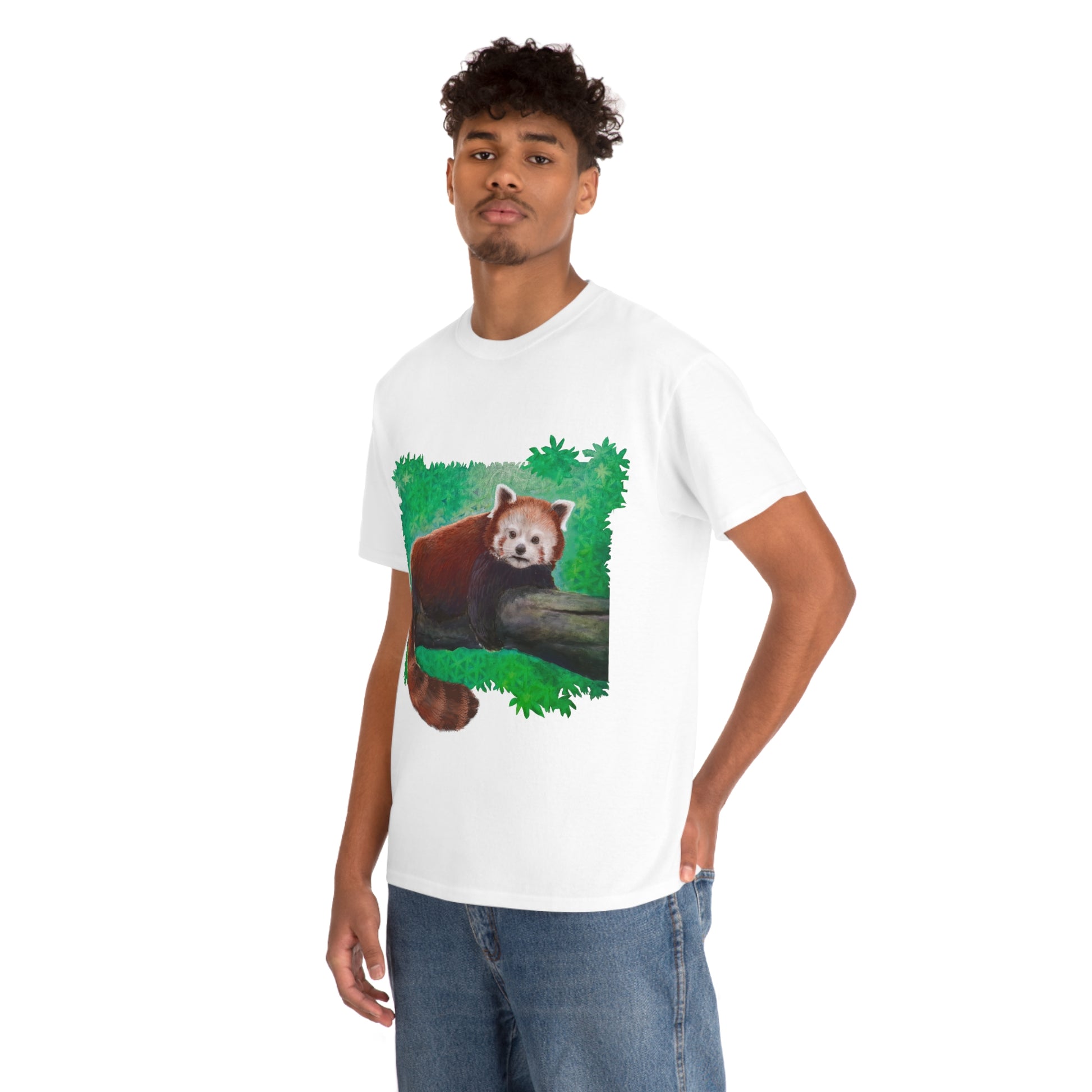 Red Panda.                                                  Unisex Heavy Cotton Tee - Lenzart
