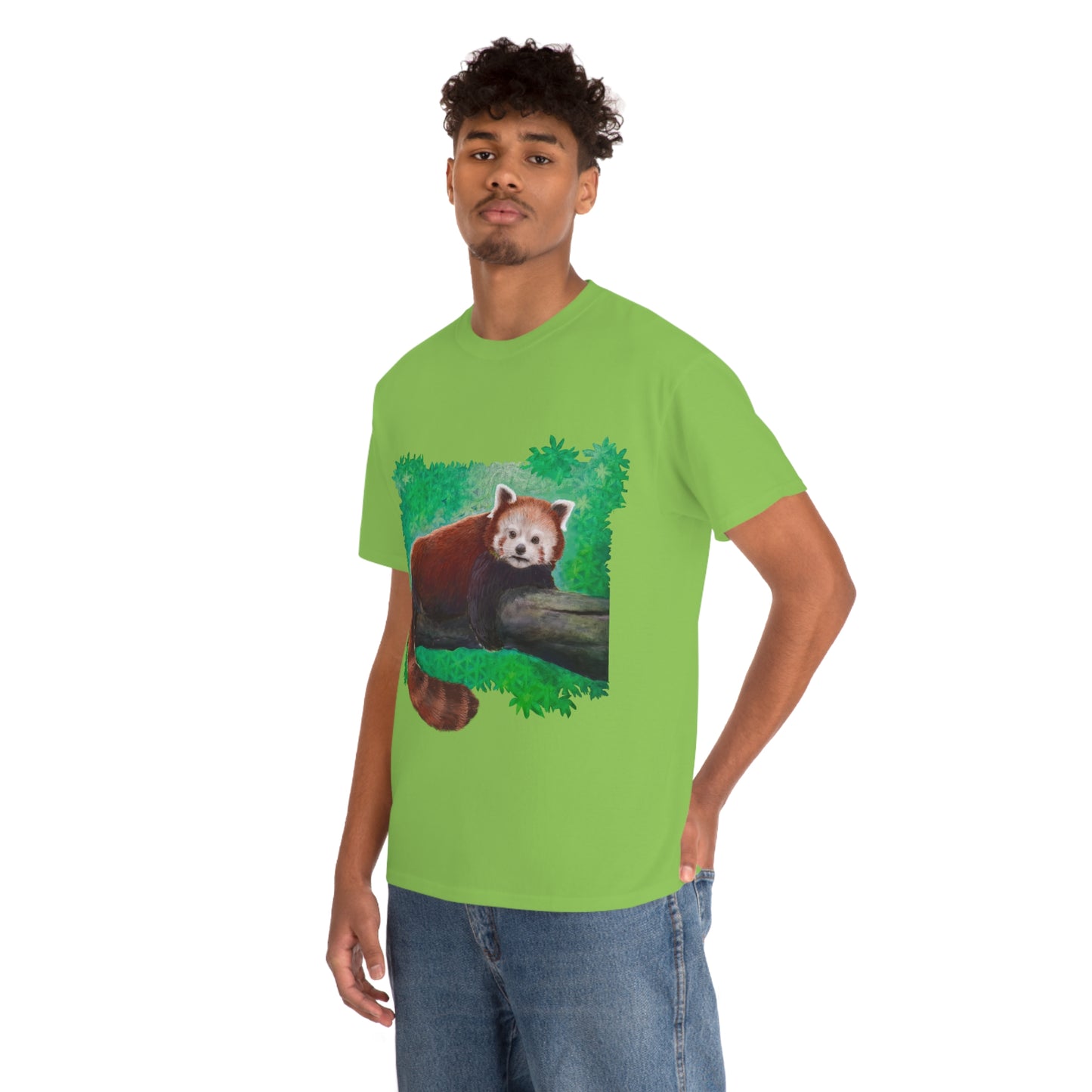Red Panda.                                                  Unisex Heavy Cotton Tee - Lenzart