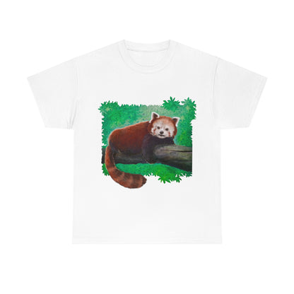 Red Panda.                                                  Unisex Heavy Cotton Tee - Lenzart