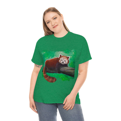 Red Panda.                                                  Unisex Heavy Cotton Tee - Lenzart