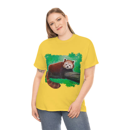 Red Panda.                                                  Unisex Heavy Cotton Tee - Lenzart